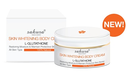 Kem dưỡng trắng da, sakura skin whitening body cream