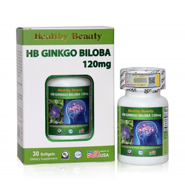 Viên uống HB GINKGO BILOBA 120mg hỗ trợ tăng tuần hoàn não