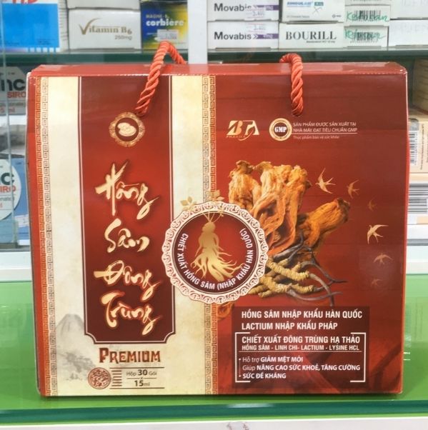 Hồng Sâm Đông Trùng Premium nâng cao sức khỏe (Hộp 30 gói)