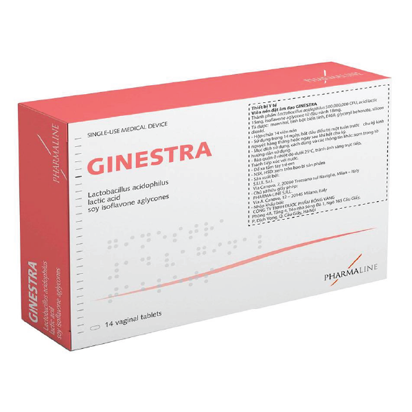 Thuốc đặt âm đạo Ginestra (Hộp 2 vỉ x 7 viên)