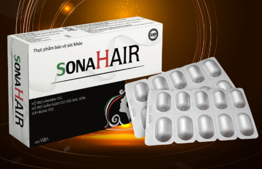 Viên uống hỗ trợ giảm nguy cơ tóc bạc sớm Sona Hair