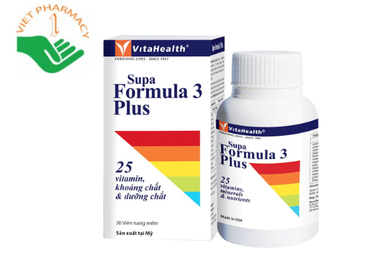 Viên uống bổ sung vitamin khoáng chất Vitahealth Supa Formula 3 Plus