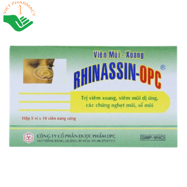 Thuốc Rhinassin-OPC điều trị viêm xoang, viêm mũi dị ứng