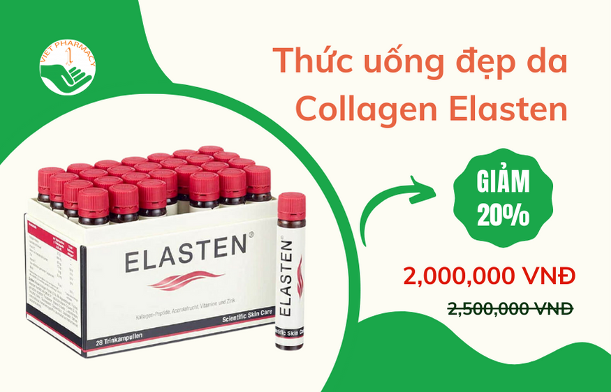 Collagen Elasten giảm 20%