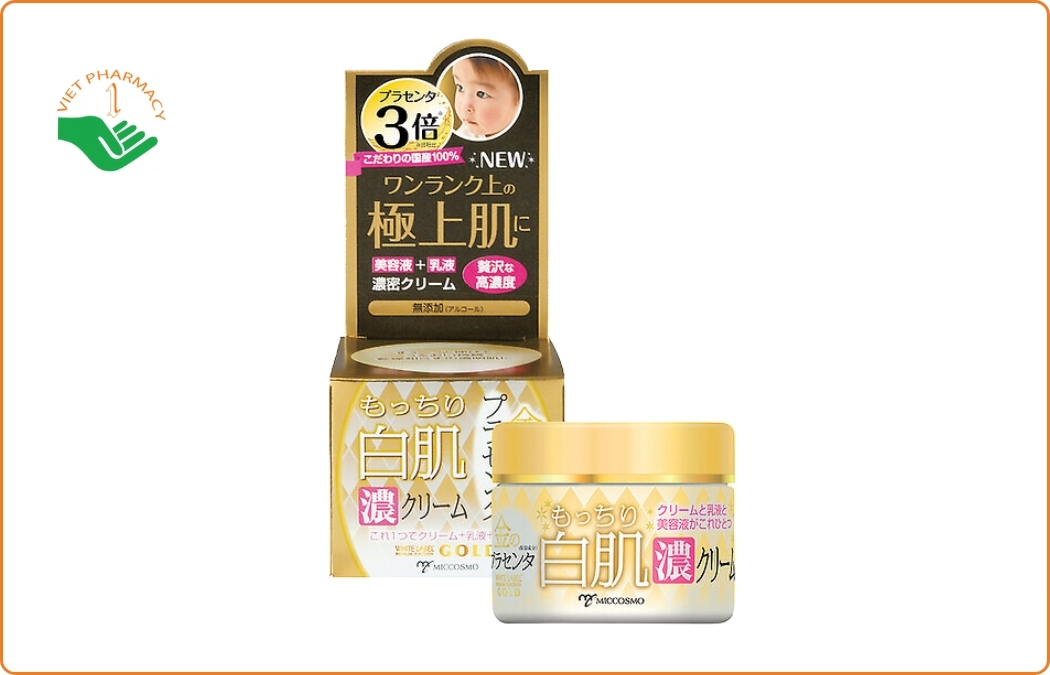 Kem trắng da của Nhật Placenta Rich Gold Cream