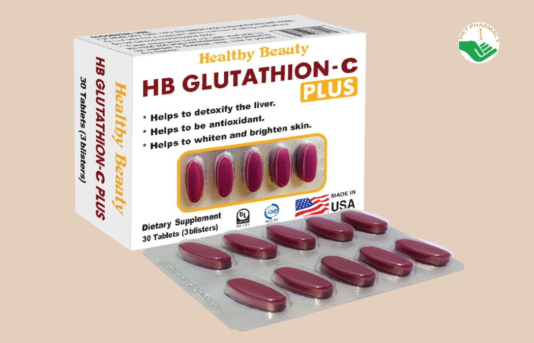 Viên uống trắng da cho nam Healthy Beauty HB Glutathion-C Plus