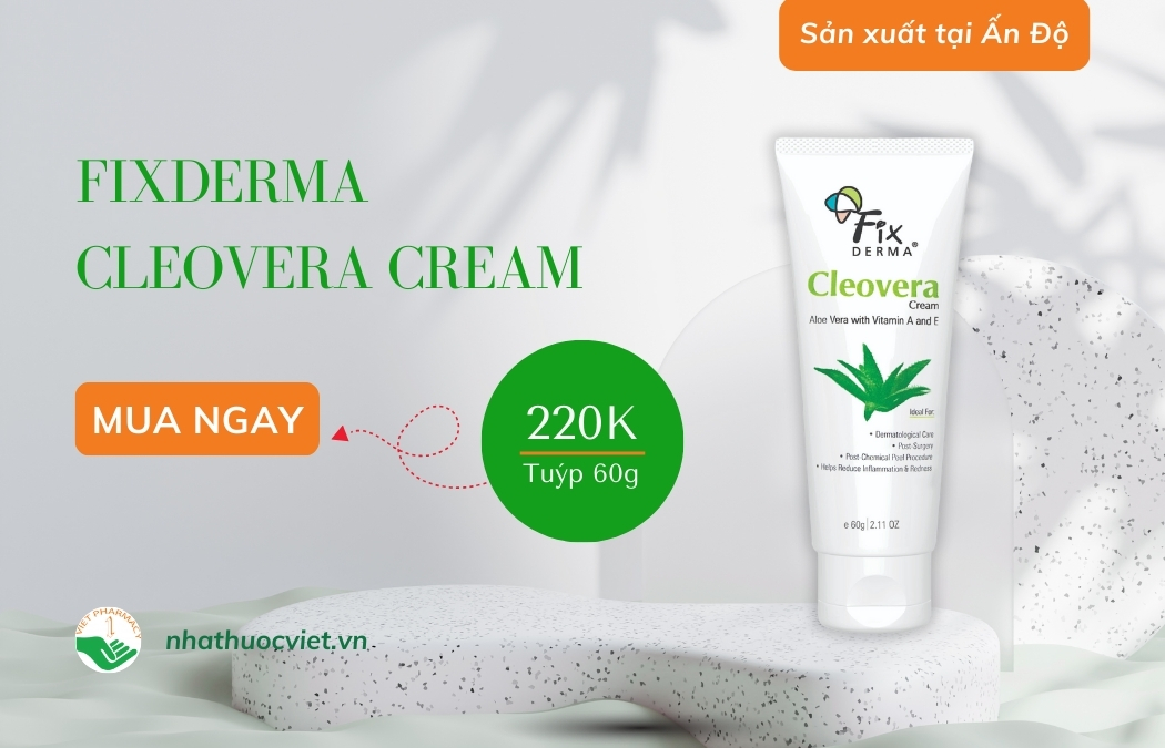 Kem dưỡng ẩm toàn thân Fixderma Cleovera Cream ngăn ngừa khô nứt da