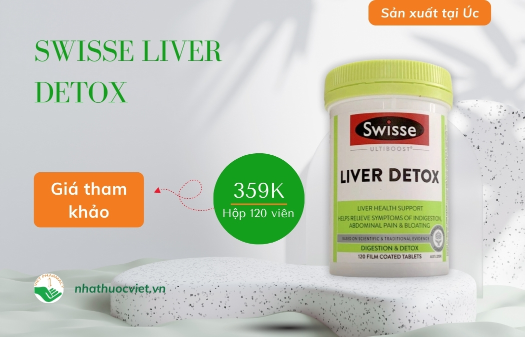 Viên uống mát gan của Úc hỗ trợ thải độc gan Swisse Liver Detox