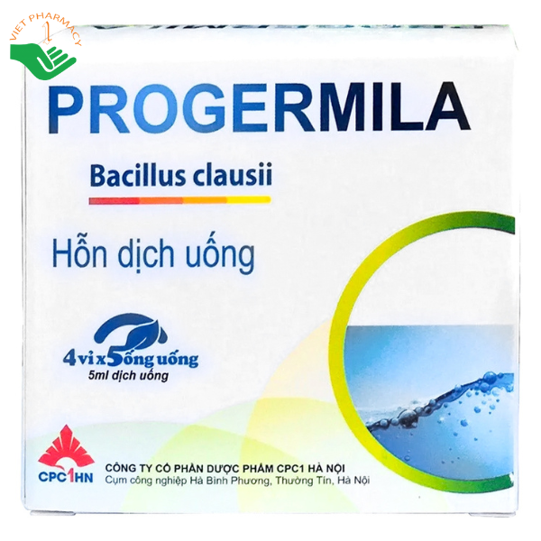 Progermila 5ml CPC1HN điều trị và phòng ngừa rối loạn hệ vi sinh vật đường ruột (4 vỉ x 5 ống)