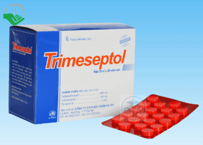 Thuốc Trimeseptol điều trị nhiễm khuẩn trên các chủng vi khuẩn nhạy cảm (Hộp 25 vỉ x 20 viên)