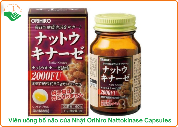 Viên uống bổ não của Nhật Orihiro Nattokinase Capsules