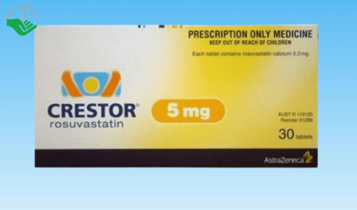 Thuốc Crestor 5mg AstraZeneca điều trị tăng cholesterol máu nguyên phát (2 vỉ x 14 viên)