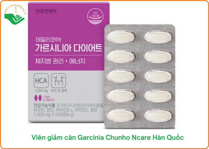 Viên uống hỗ trợ giảm cân Garcinia Chunho Ncare Hàn Quốc