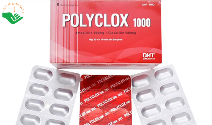 Thuốc Polyclox 1000 Hataphar điều trị các nhiễm khuẩn (10 vỉ x 10 viên)