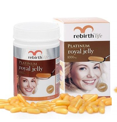 Sữa ong chúa Rebirth Platinum Royal Jelly 1000 mg