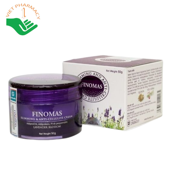 Kem tan mỡ bụng Finomas Slimming & Anti-Cellulite Cream 50g