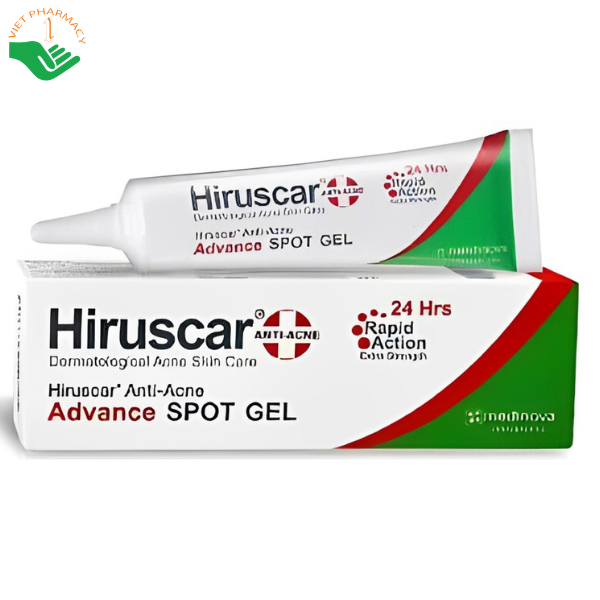 Gel ngăn ngừa mụn Hiruscar Anti Ccne Advance Spot Gel