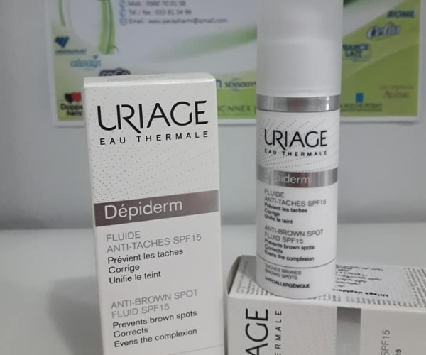 Sữa ngăn ngừa và giảm các đốm nâu Uriage Depiderm Fluide Anti- Taches SPF15