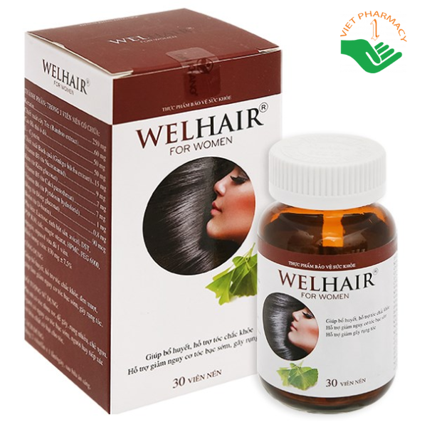 Viên uống giảm rụng tóc Welhair For Women 30 viên