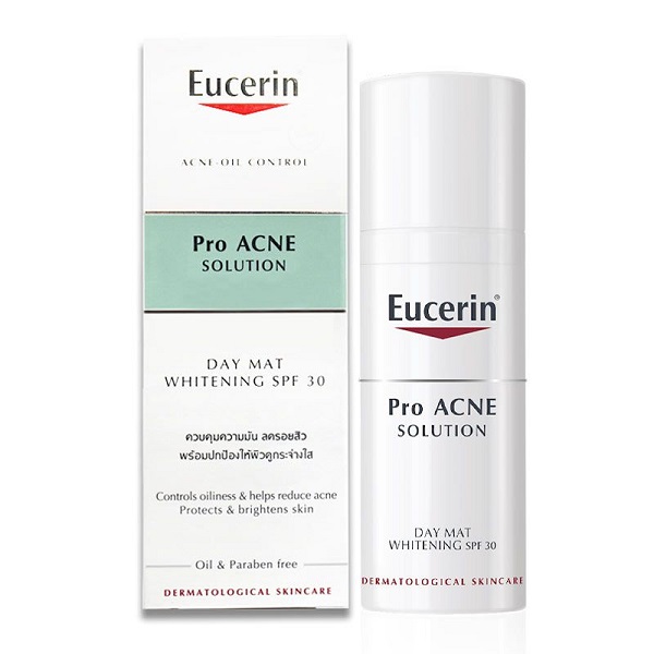 Kem dưỡng da chống nắng ban ngày Eucerin Acne- Oil Conrol Pro Acne Day Mat Whitening SPF 30