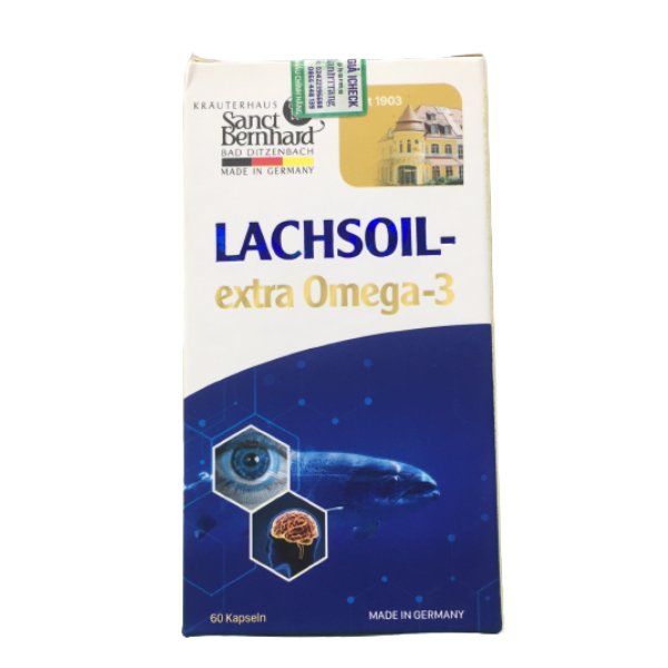Viên uống sáng mắt, bảo vệ tim Lachsoil Extra Omega 3