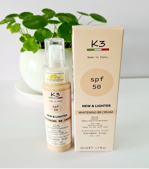 Kem che khuyết điểm K3 Whitening BB Cream SPF50