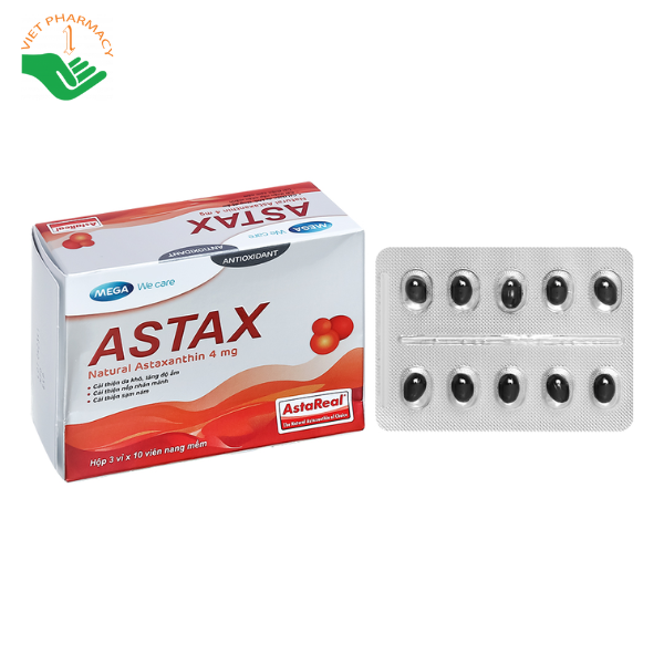 Viên uống chống lão hóa da Astax Natural Astaxanthin 4mg