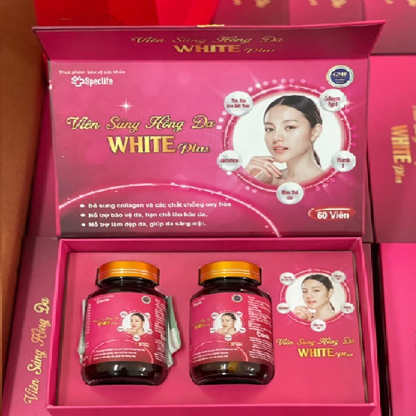 Viên sáng hồng da White Plus 