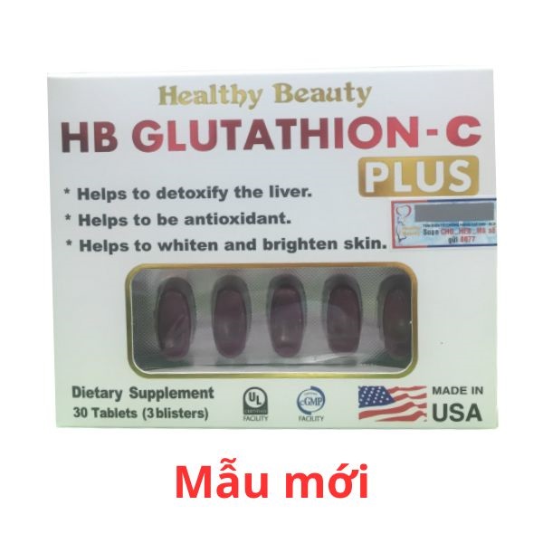 Hỗ trợ ngăn lão hóa da Healthy Beauty HB Glutathion- C Plus