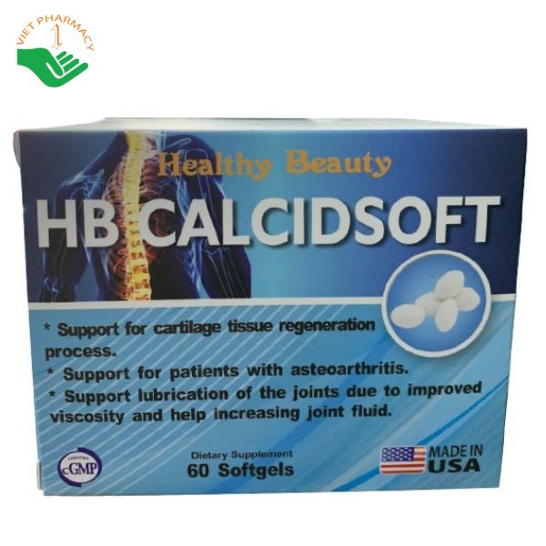 Bổ sung Calcium và Vitamin D Healthy Beauty HB CalcidSoft