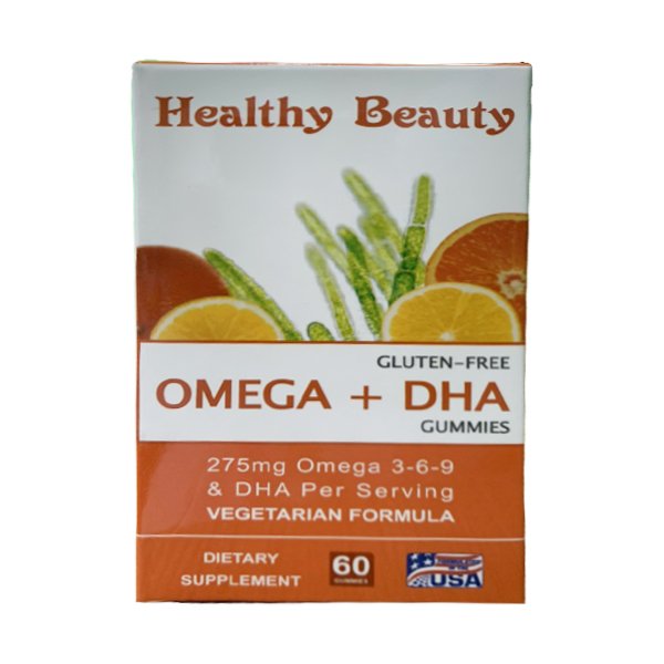 Viên uống bổ não Healthy Beauty Gluten Free Omega + DHA Gummies