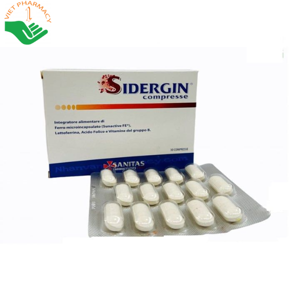 SIDERGIN® Compresse - Giúp bổ sung sắt, tăng cường sức đề kháng 30 viên