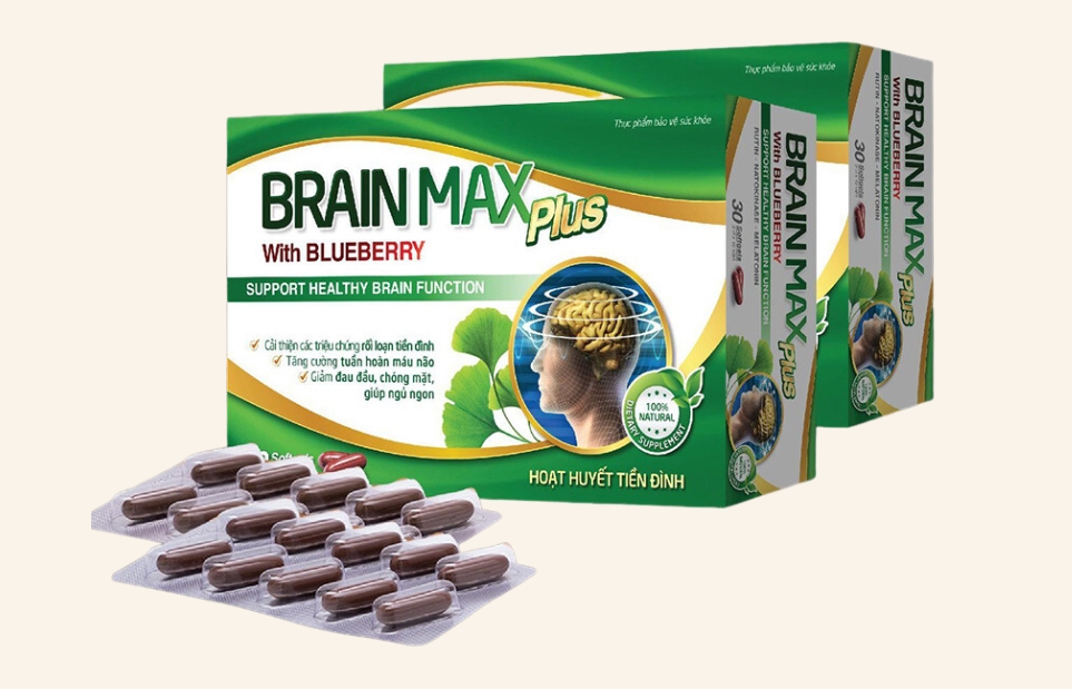 Viên uống bổ não Brain Max Plus With Melatonin