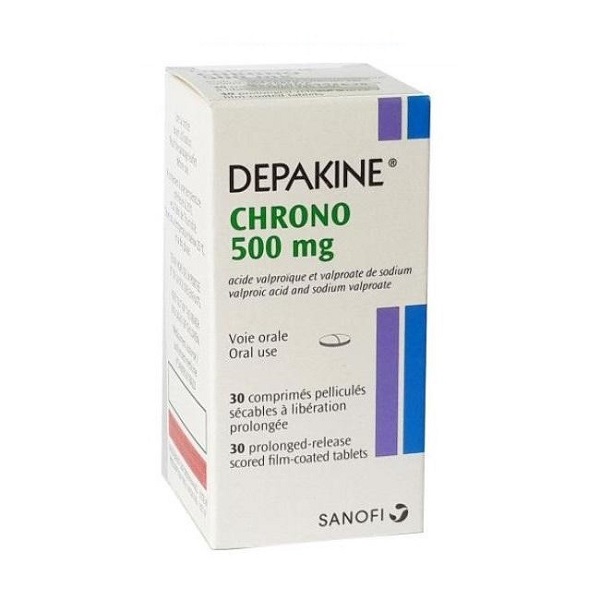 Depakine chrono 500 mg - Thuốc điều chỉnh và dự phòng rối loạn cảm xúc, Pháp