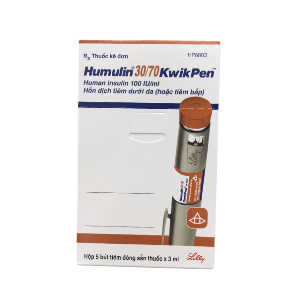 What are the main components of Humulin 30/70 Kwikpen insulin pen?