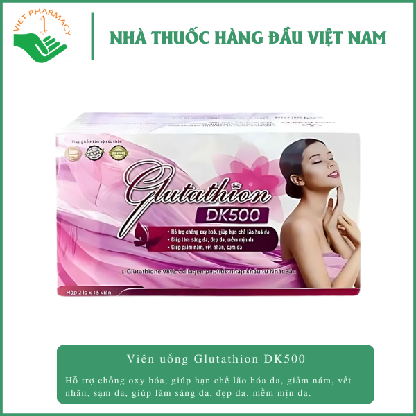 Viên uống dưỡng trắng da, chống lão hóa Glutathion DK500