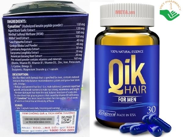 Qik For Men – Thuốc trị hói đầu ở nam giới