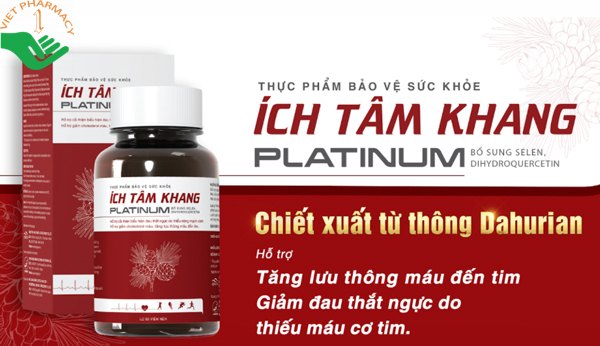 Thực phẩm bảo vệ sức khỏe ích Tâm Khang Platinum 60 viên