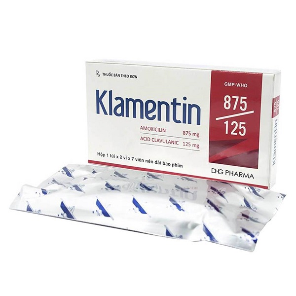 Thuốc kháng sinh Klamentin 875mg/125mg