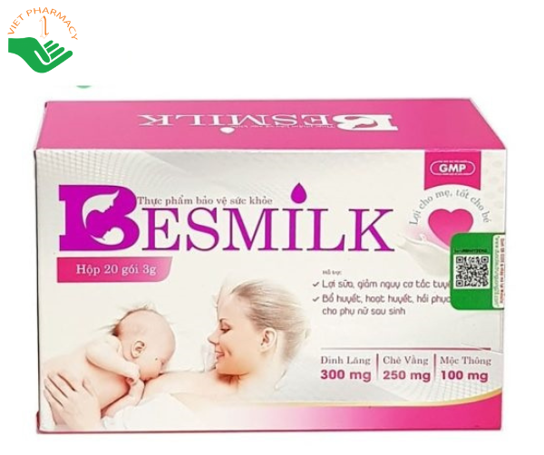 Hỗ trợ lợi sữa, giảm nguy cơ tắc tuyến sữa Besmilk