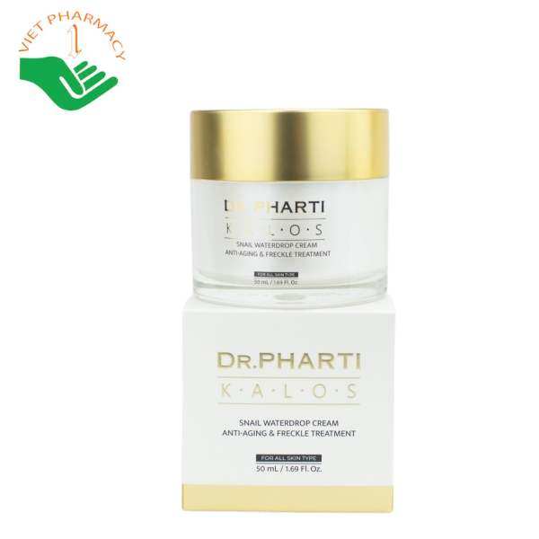 Kem dưỡng da chống lão hóa & trị ​​tàn nhang Dr.Pharti Kalos Snail Waterdrop Cream Anti-Aging & Freckle Treatment