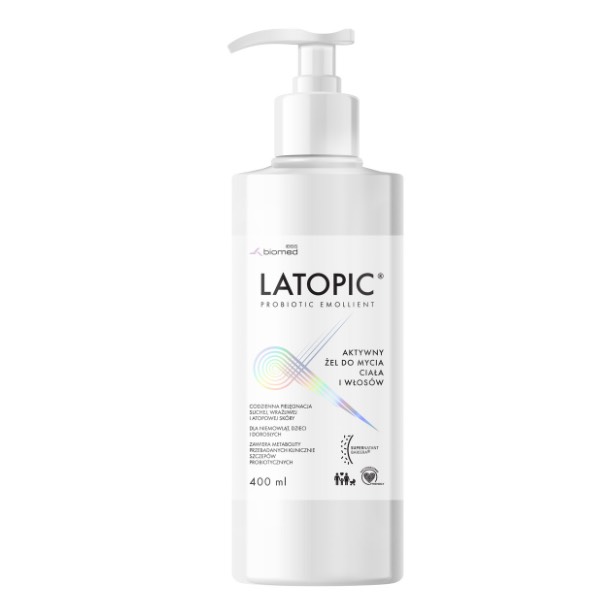 Gel tắm gội dành cho da dị ứng và kích ứng Latopic Body and Hair Wash Gel