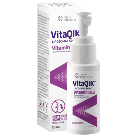 Henry Blooms VitaQIK Liposomal Spray Vitamin B12 - Bổ sung vitamin B12 dạng xịt