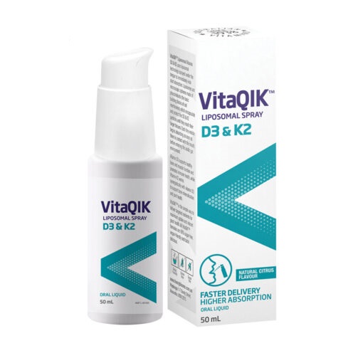 Xịt bổ sung Vitamin D3 và K2 Henry Blooms VITAQIK Liposomal Spray D3 & K2