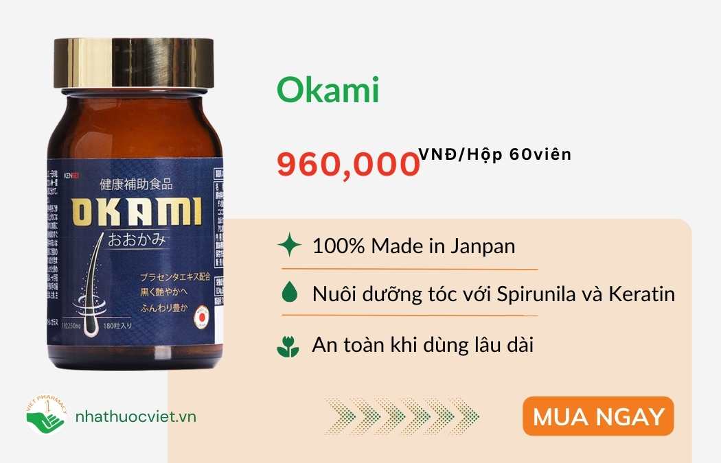 Viên uống giúp tóc chắc khỏe Okami