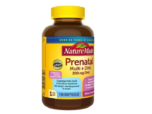 Vitamin tổng hợp cho bà bầu Nature Made Prenatal Multi +DHA 200 mg DHA 