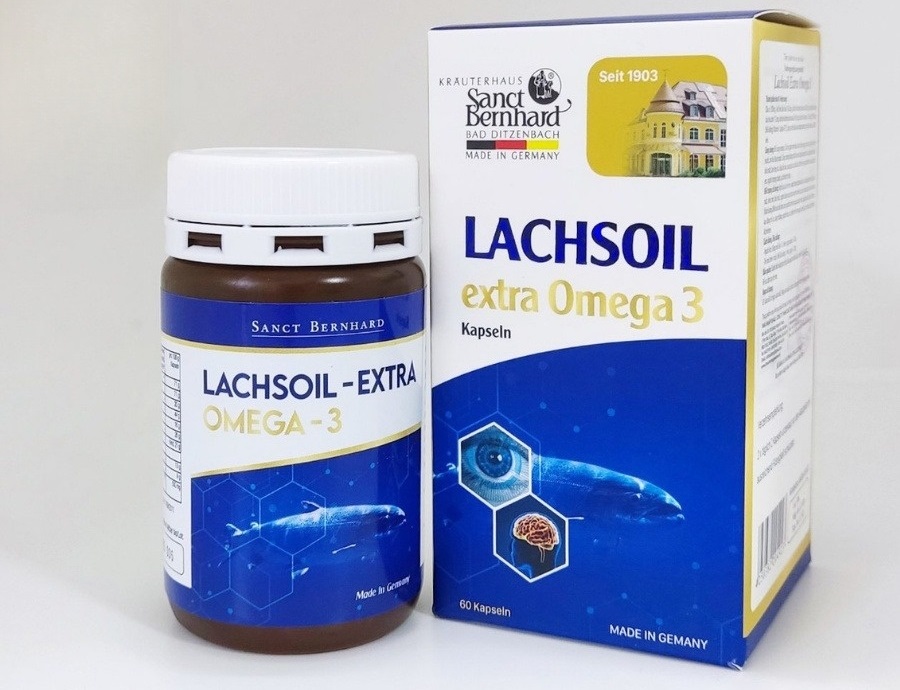Viên uống sáng mắt, bảo vệ tim Lachsoil Extra Omega 3
