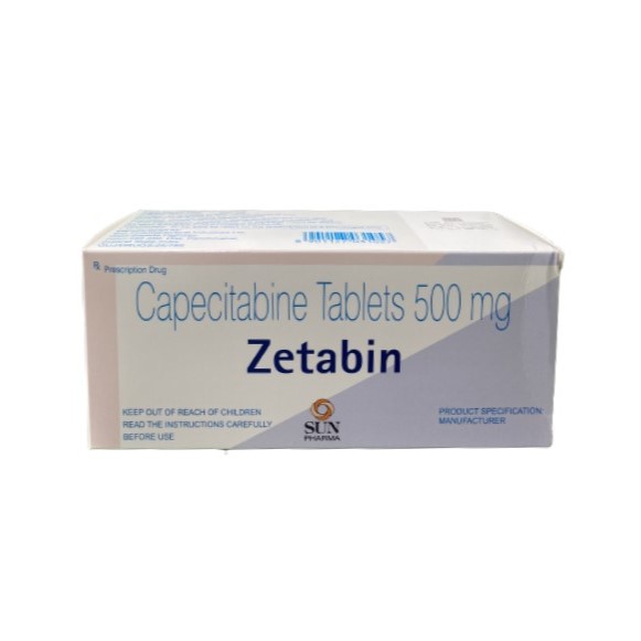 Thuốc ung thư vú và đại tràng Sun Pharma Zetabin Capecitabine 