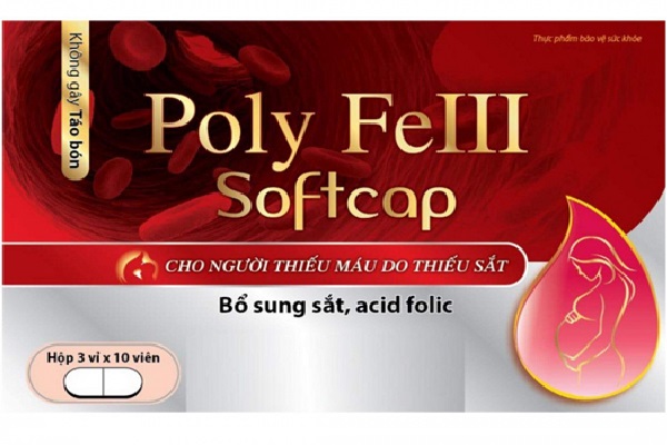 Thuốc bổ sung sắt cho người thiếu máu Poly FeIII Softcap 