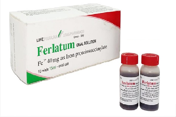 Thuốc bổ sung sắt cho người thiếu máu dạng nước Ferlatum 